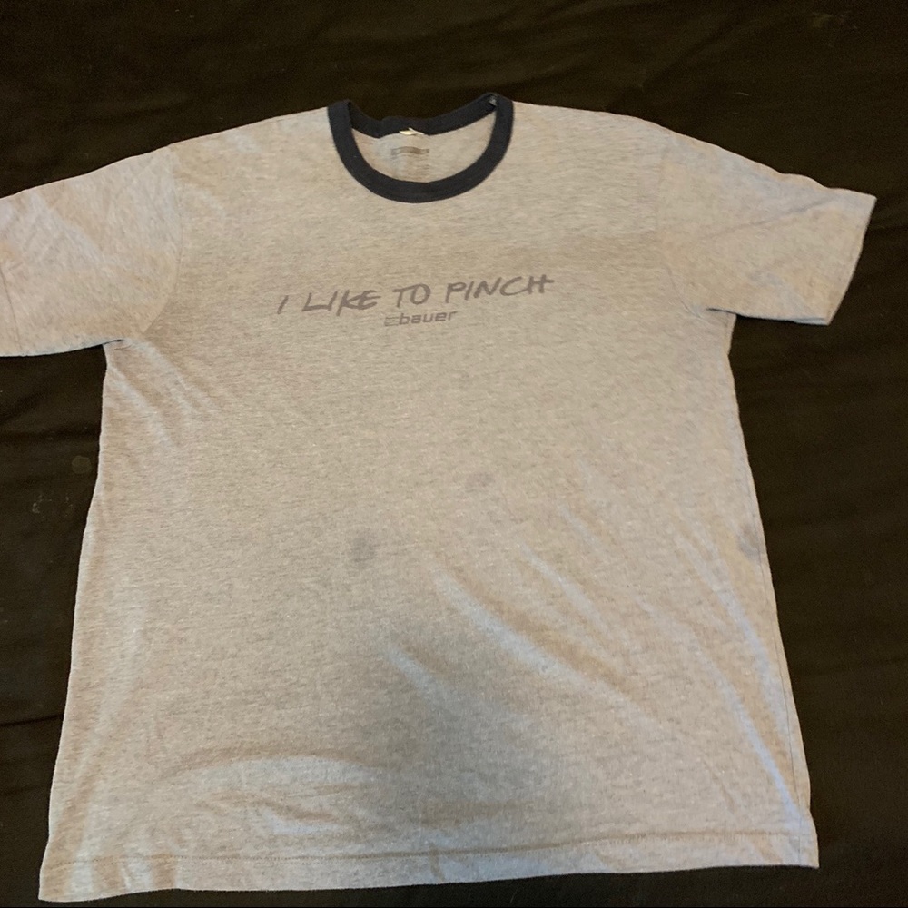 Baby blue ring neck tee